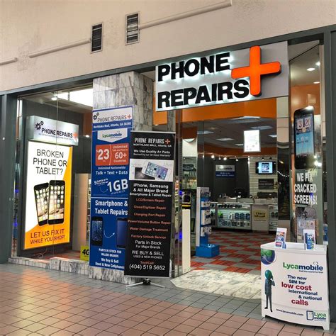 cellular phone repair shop.